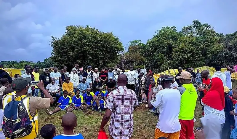 Rassemblement lors de la compétition sportive